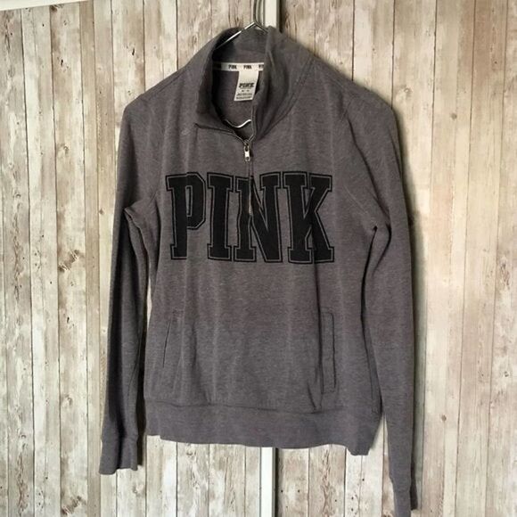 PINK Victoria's Secret Tops - Victoria’s Secret PINK Gray Sweatshirt
